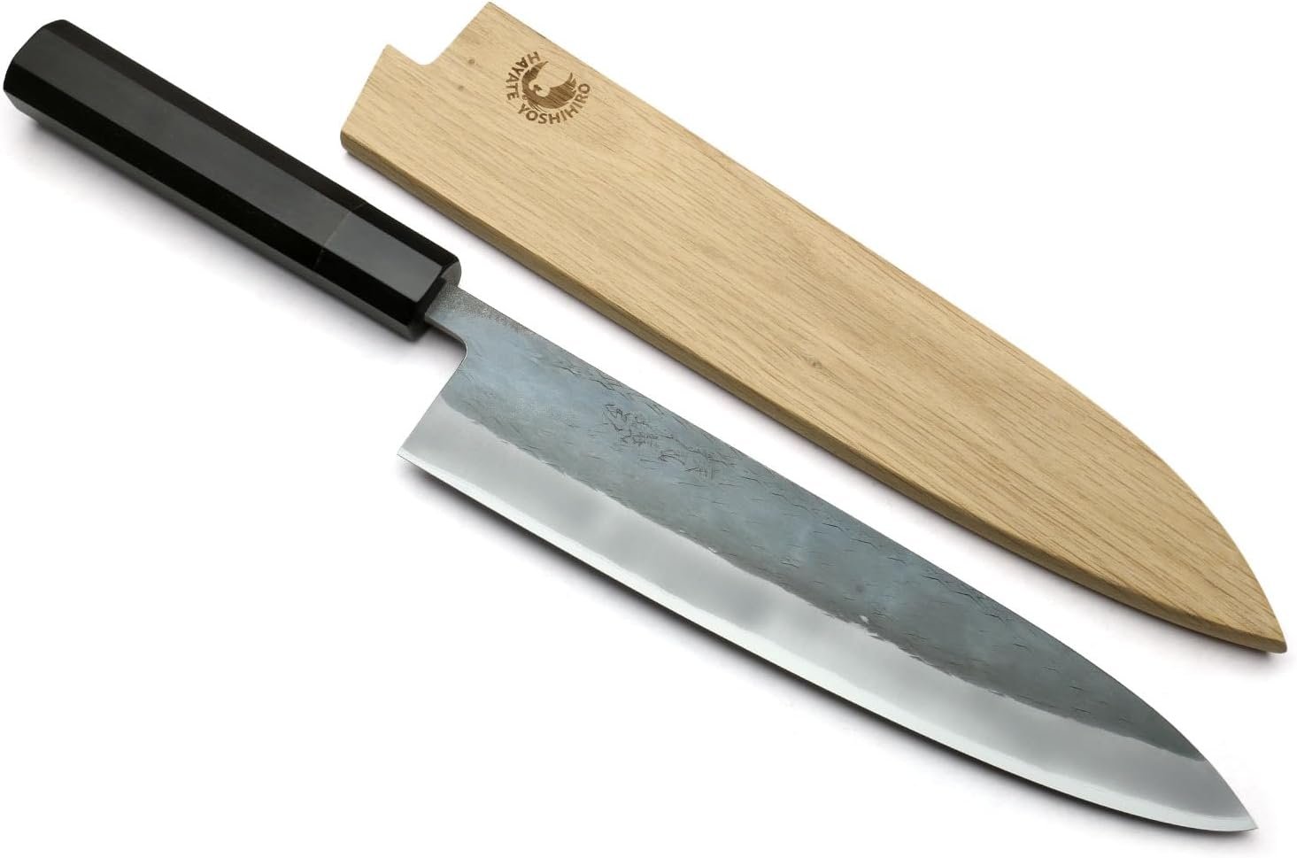 Black-Forged Blue Steel Stainless Clad Gyuto Chefs Knife